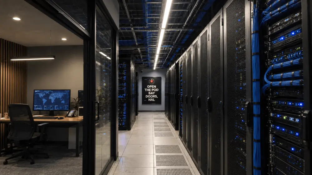 Data-centre infrastructure representing automated digital operations