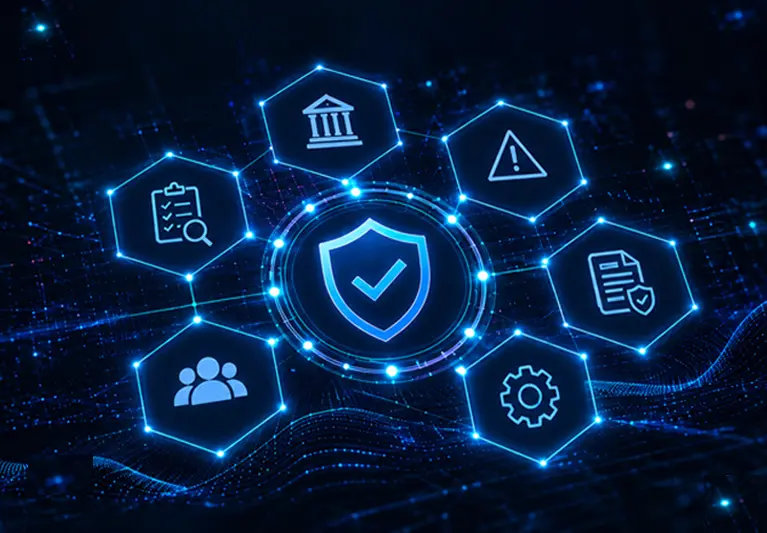 Governance, risk and compliance controls surrounding a protection shield