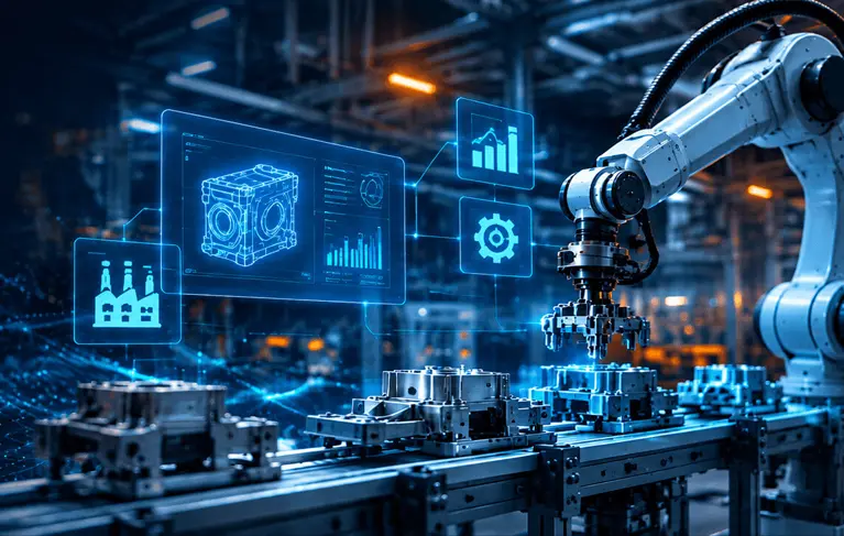 Robotic manufacturing equipment and connected production systems